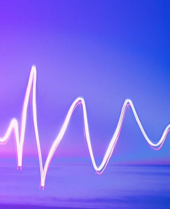 pulse of light pattern on dark background